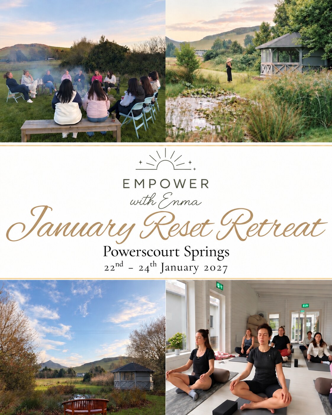January Reset Retreat, Powerscourt Springs, 22nd to 24th January 2027